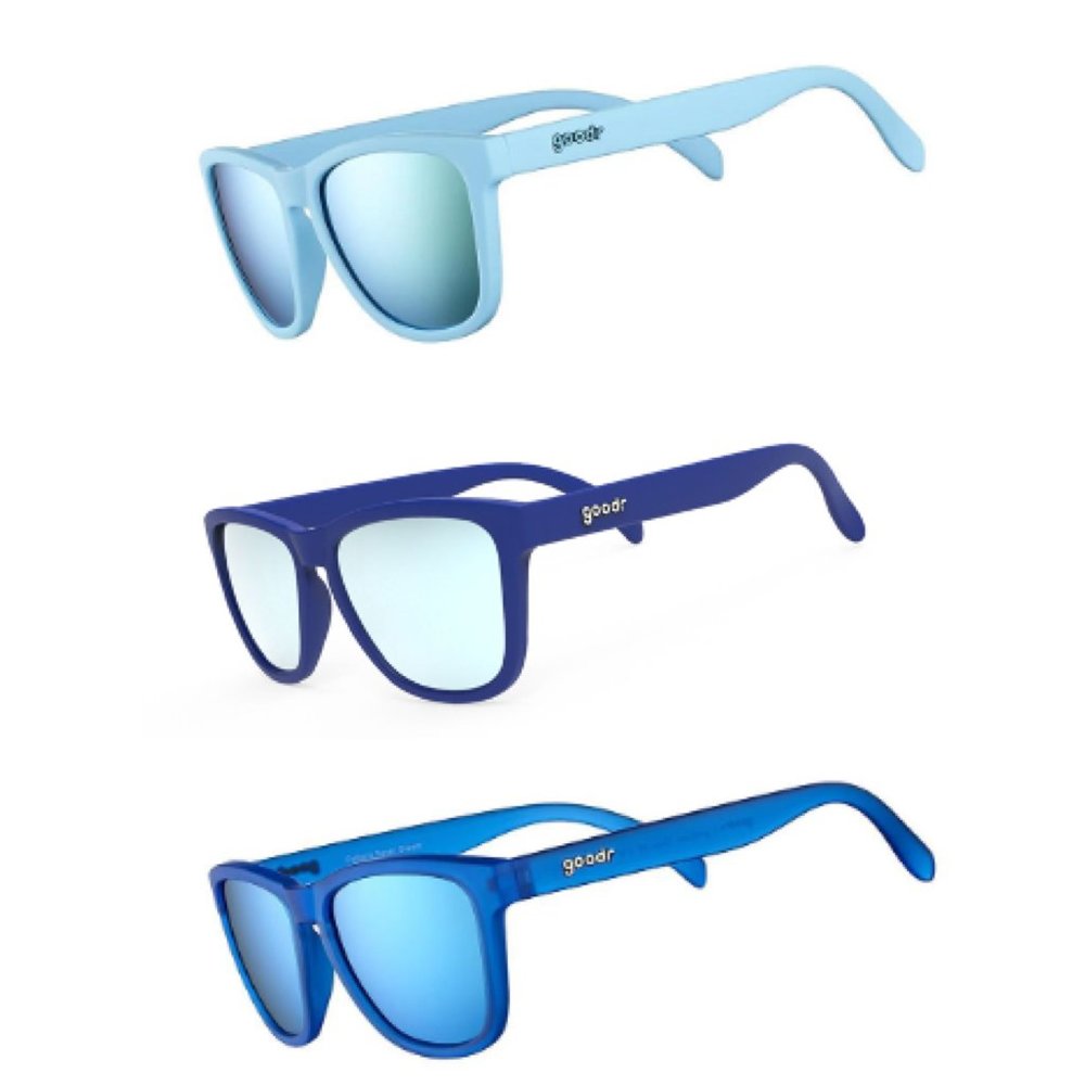 goodr Sunglasses Blue Trio Bundle